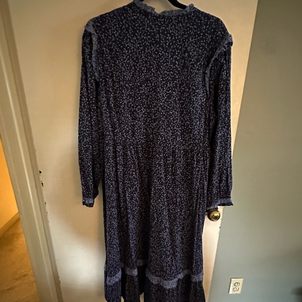 Universal Thread Blue Ruffled Tie Front Sundress - Picture 6 of 6